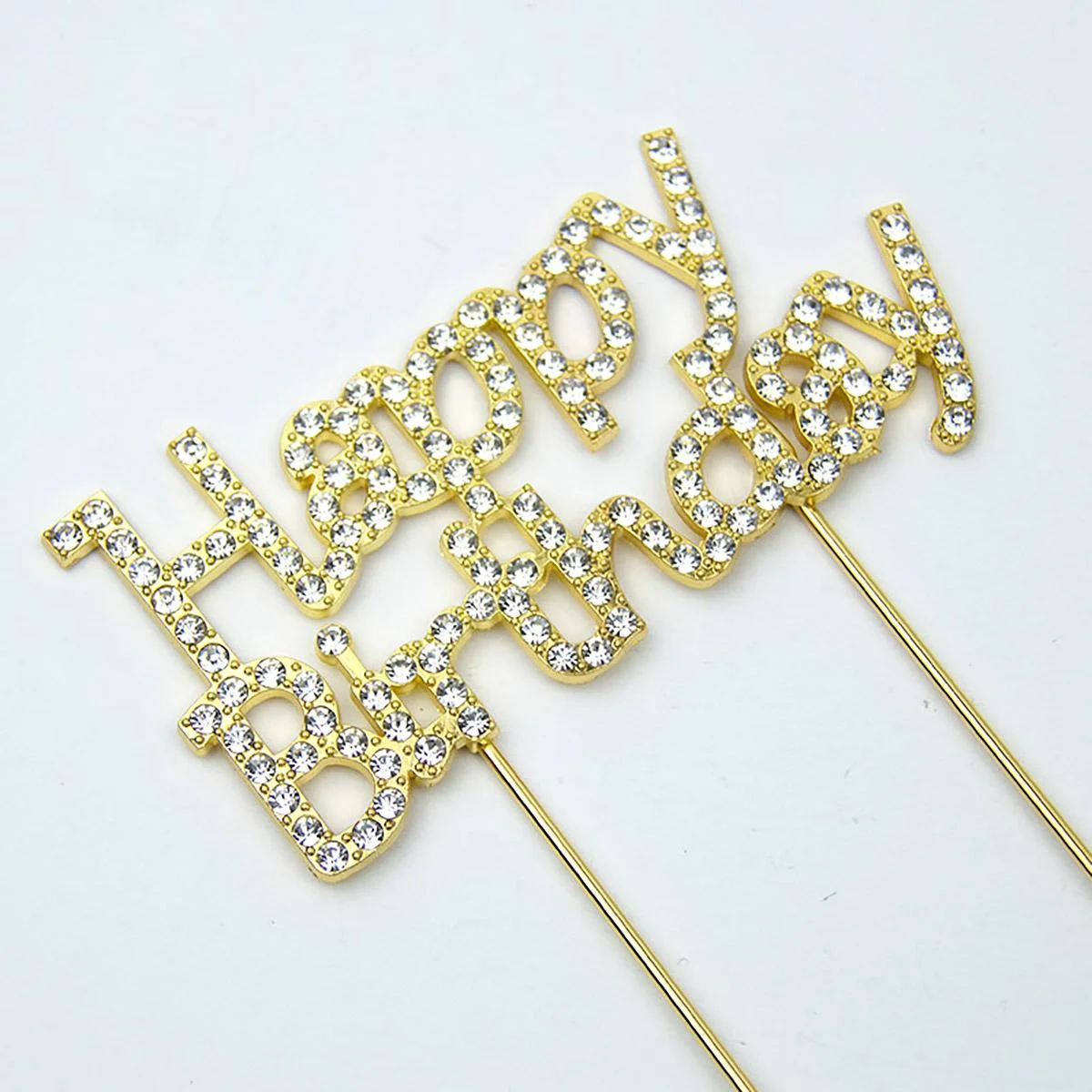 Happy Birthday Cake Topper-Gold 1pcs photo 5