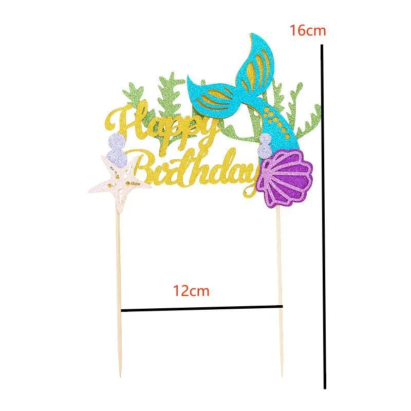 116cmX12cm Mermaid cake topper 1pcs photo 2