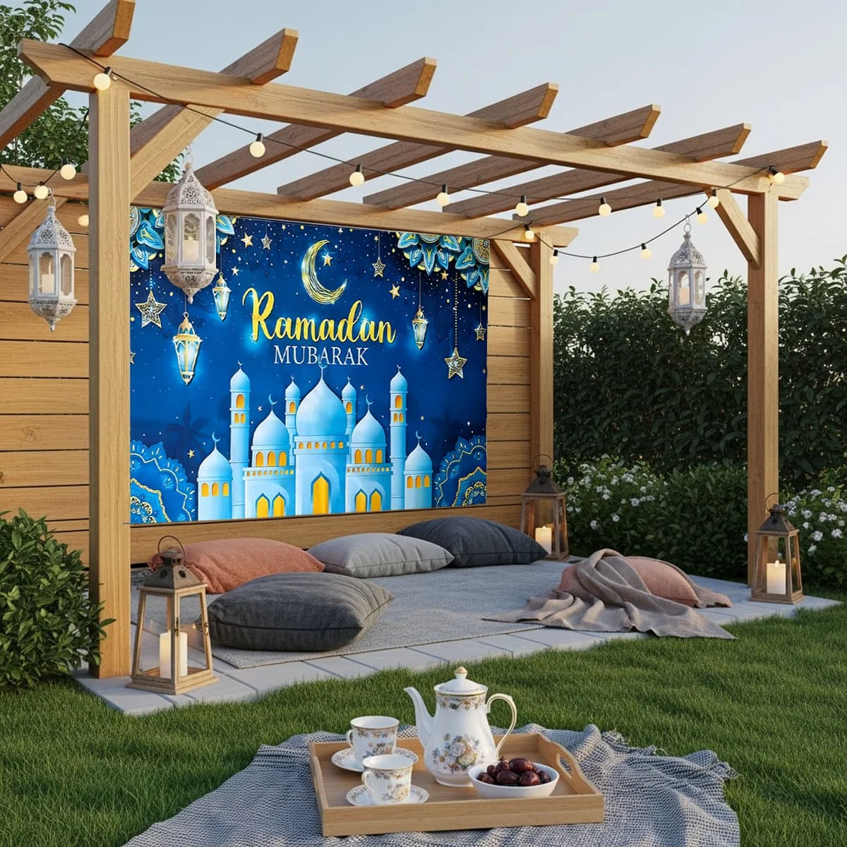 Ramadan Backdrop-blue photo 2