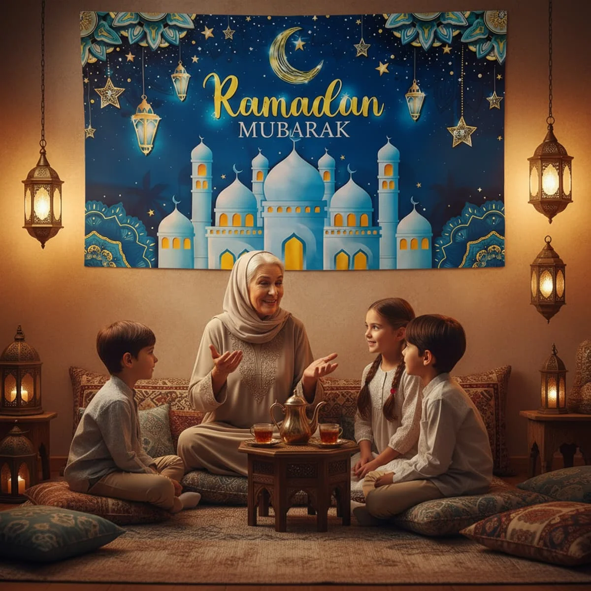 Ramadan Backdrop-blue photo 5
