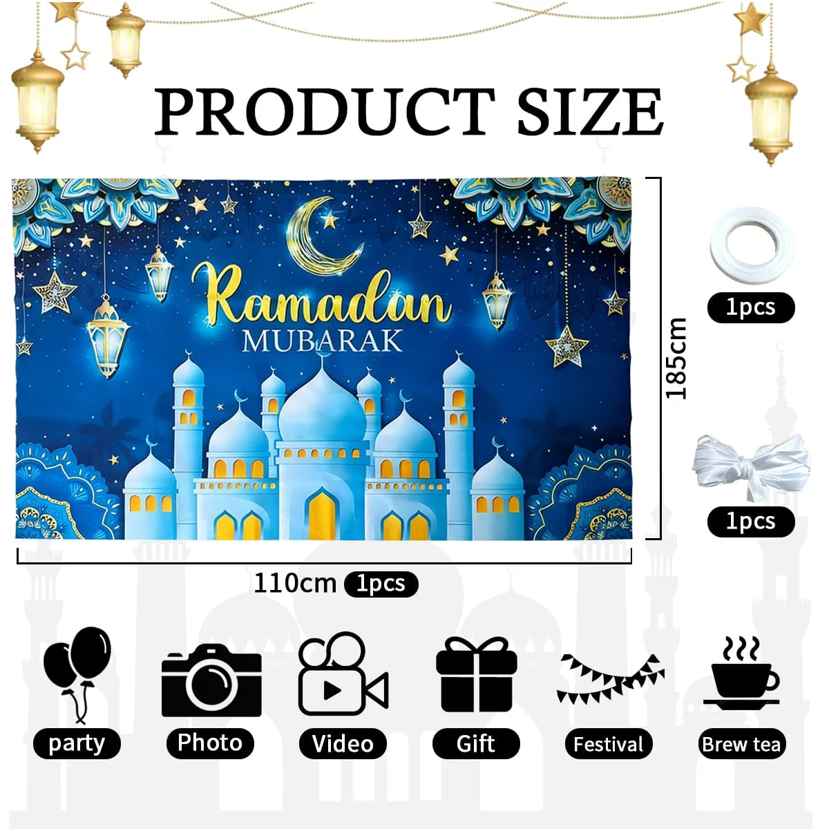 Ramadan Backdrop-blue photo 8