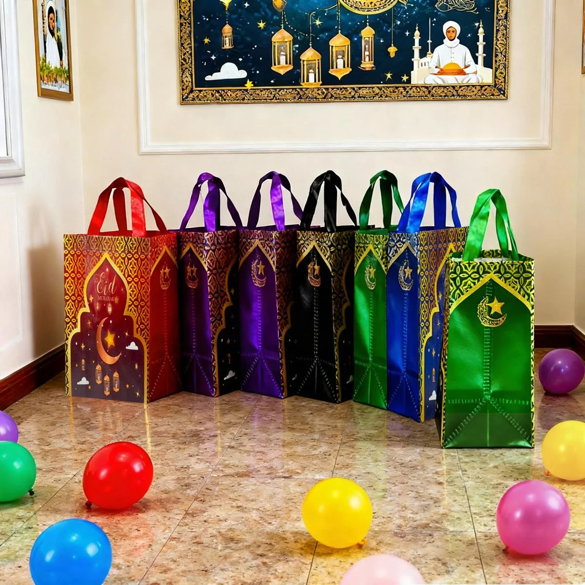 Ramadan Gift Bags - 12pcs
5024 Series, 2 of each of the six colors
29*27*12 photo 3