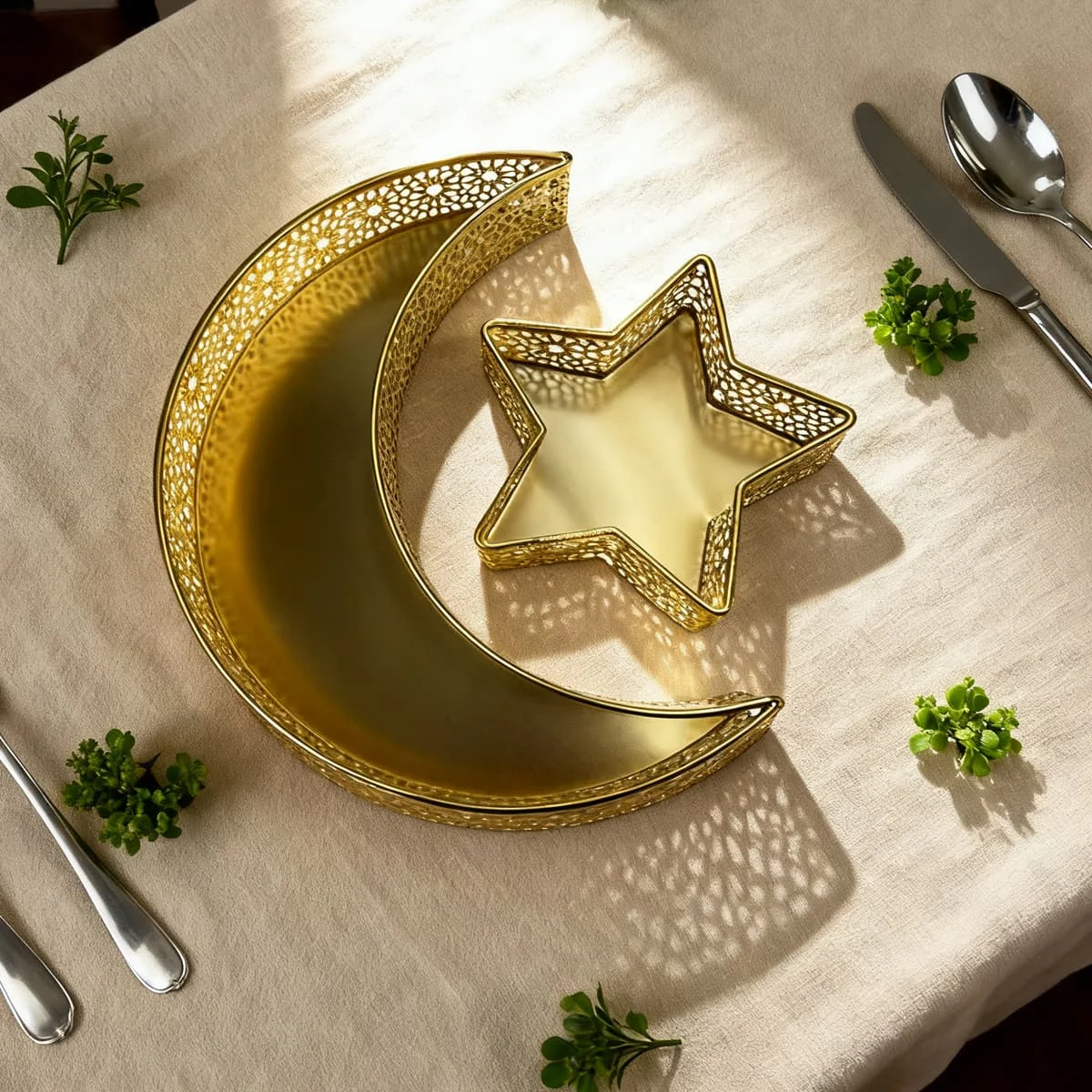 star moon metal plates 2pcs photo 4