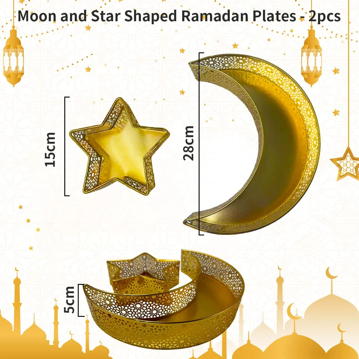 star moon metal plates 2pcs photo 5