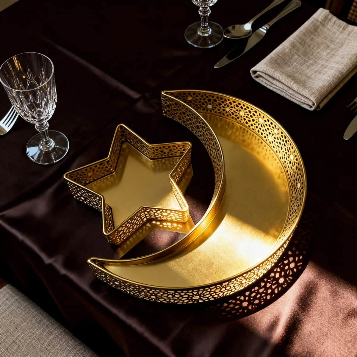 star moon metal plates 2pcs photo 8